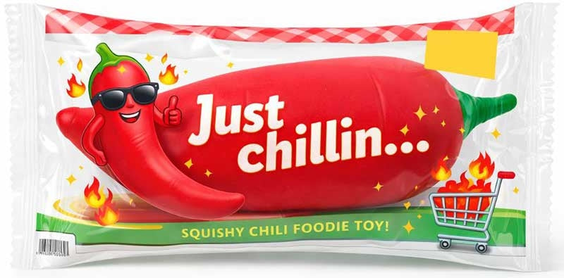 The Big Squij Chili Novelty Squishy Toy